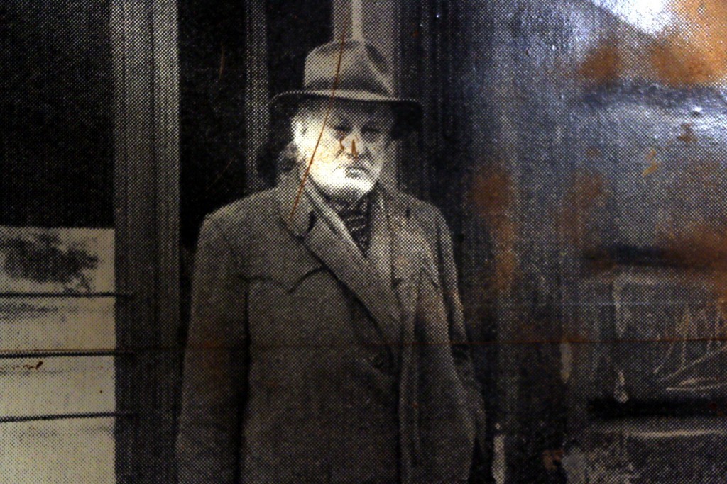 Tin Ujevic in front of Blato (mud) cafe