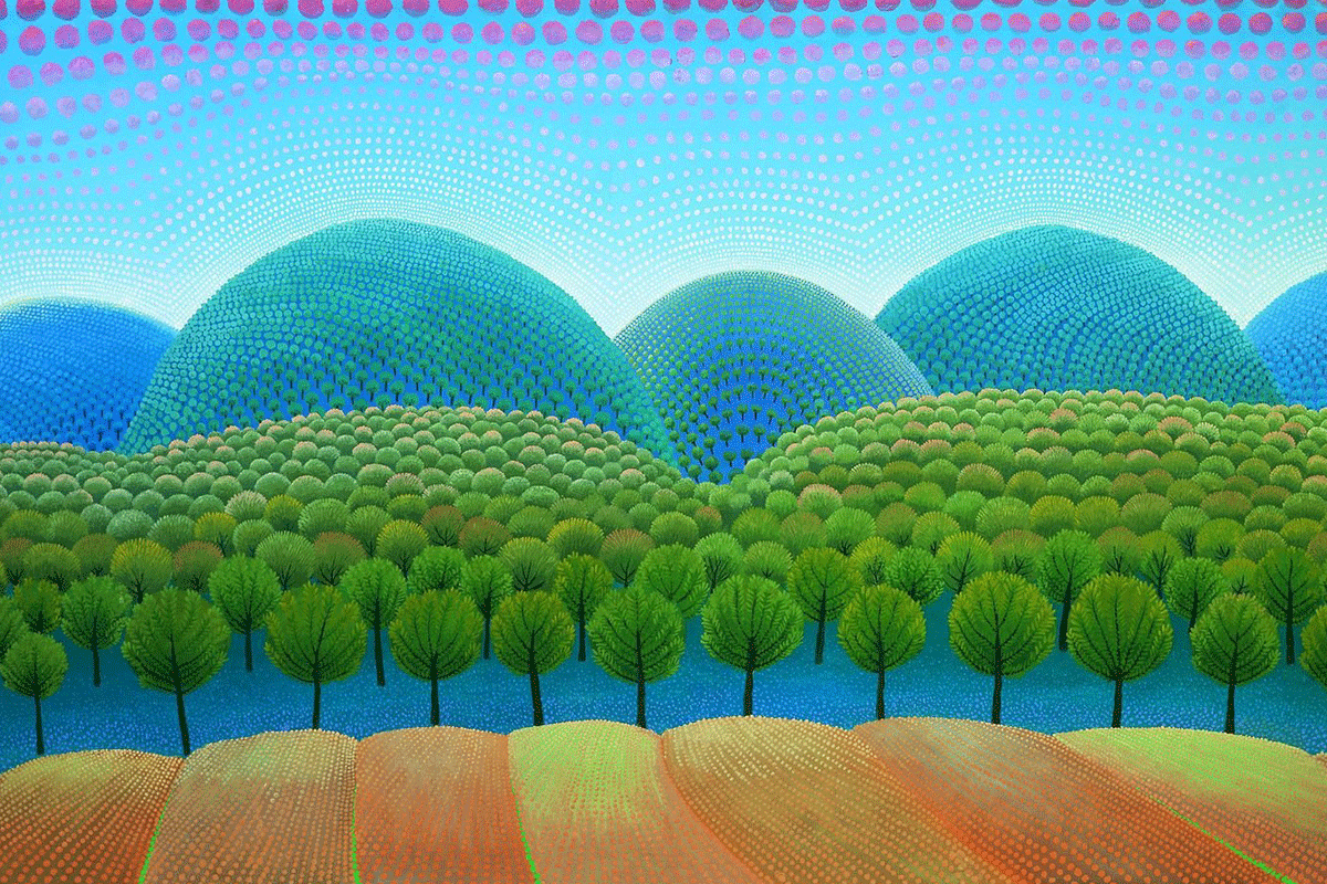 Forest exhibition in art pavilion